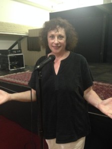 Faye Fulton at the mic